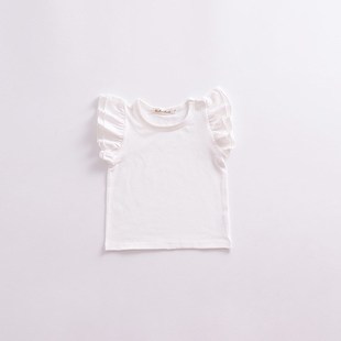 Summer Kids Tshirt with Lace Candy Color Style for 2018 H872