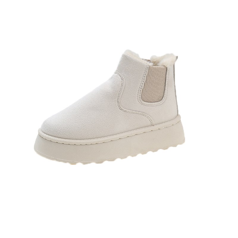 Winter Warm Large Size Womens Snow Boots 2025 Plain Elastic