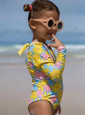 Conservative Long Sleeve Swimwear for Kids Sun Protection Ba