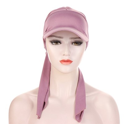Bow Headscarf Hat Fashion Band Hat Multicolor Brim Folded Ta