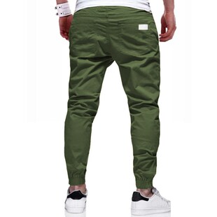 Leather Plain Mens Pants Casual MidRise Patch 2025 Lounge
