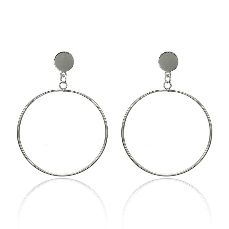 Simple Circular Earrings for Women 2025 Fashion Versatile Eu