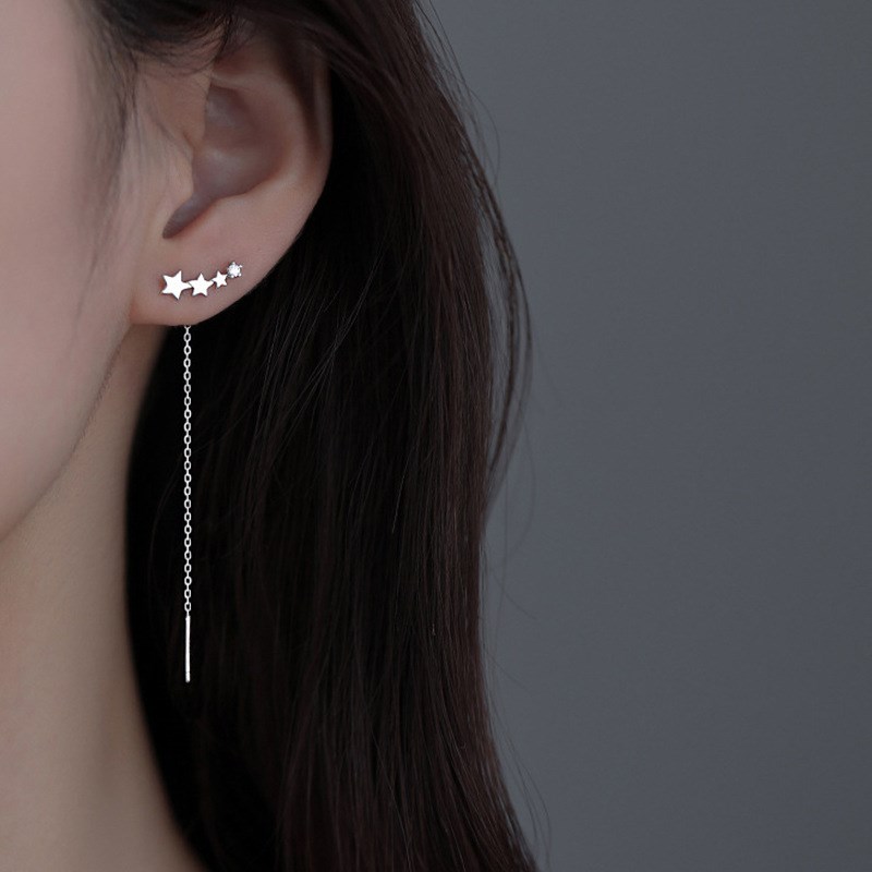Star Ear Line Earrings Women 2025 Design Ins Ear Studs Long