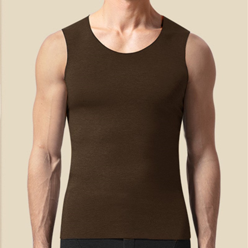 Warm Drilley Vest for Men Innerwear Sleeveless TShirt Seamle