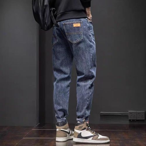 Mens 2025 Straightfit Elastic Slimfit Jeans Casual Long Pant