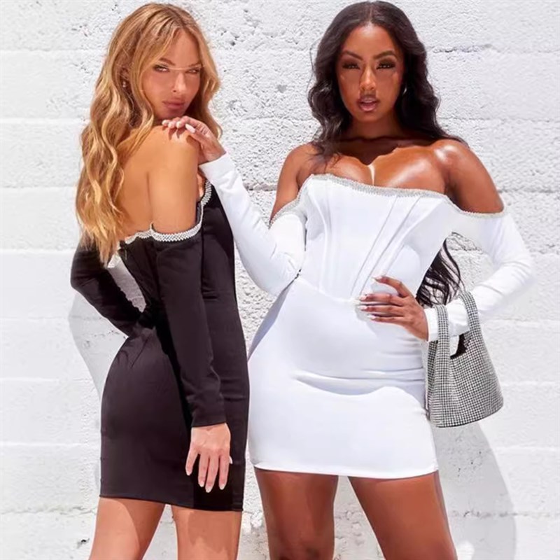 Sexy Off Shoulder Fishbone Strapless Corset Club Party Ins D