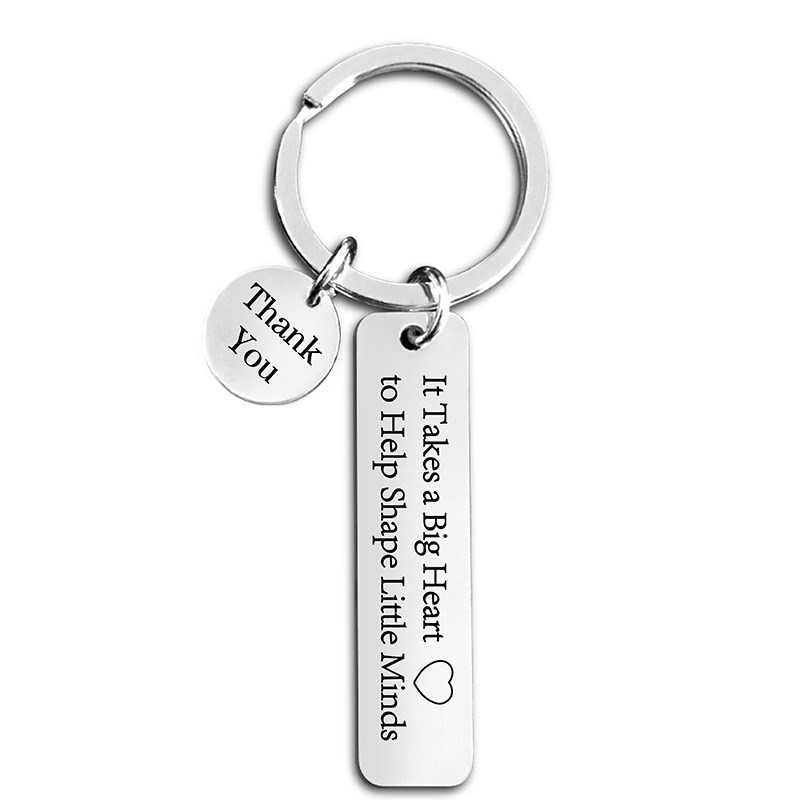 Keychain Teachers Day Graduation Gift Stainless Steel Engrav