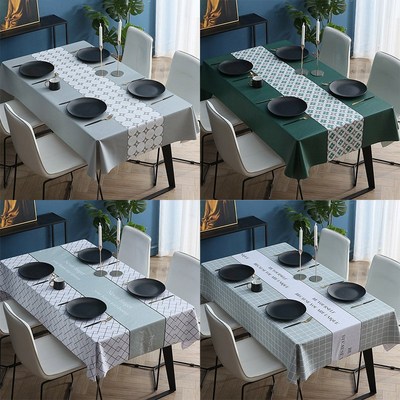 Nordic PVC Tablecloth Waterproof Oilproof for StudentHomeStu