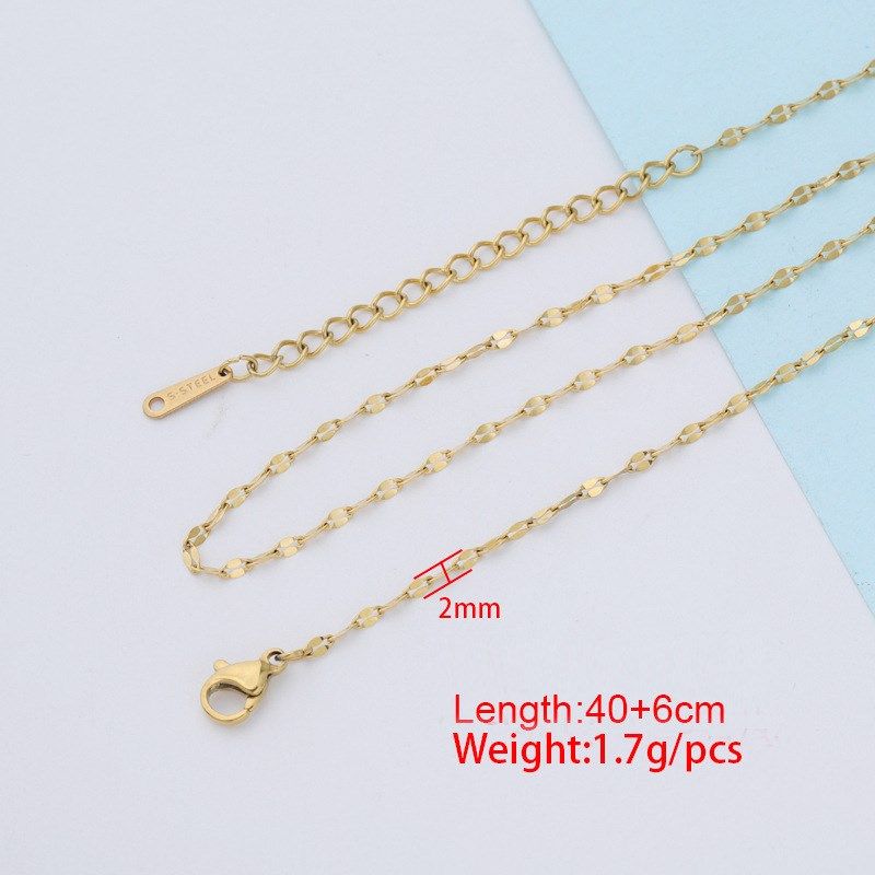 Stainless Steel Chain Lip Chain DIY Charm Necklace Basic Cha