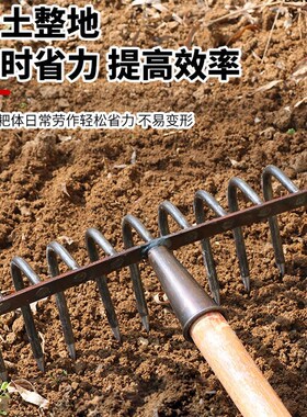 Farm Land Raking Steel Rake Multifunctional NineBend Tooth B