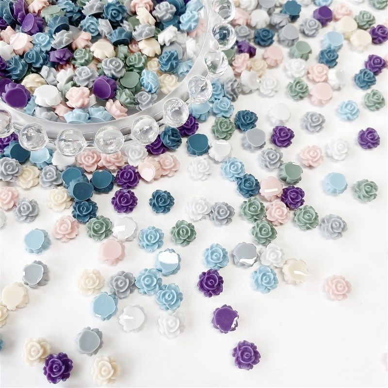 Rose Resin Nail Art Charms Luxe Ins Style for Nails Phone Ca