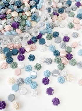 Rose Resin Nail Art Charms Luxe Ins Style for Nails Phone Ca