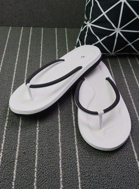 2025 Simple Ins Couples Flip Flops Mens Round Stripes Colorf