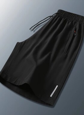 Mens Shorts Ice Silk Quick Dry Large Size Shorts Sweat Absor