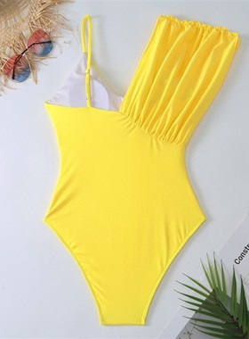 Sexy Onepiece Solidcolor Swimwear Set for Women 2025 Fashion