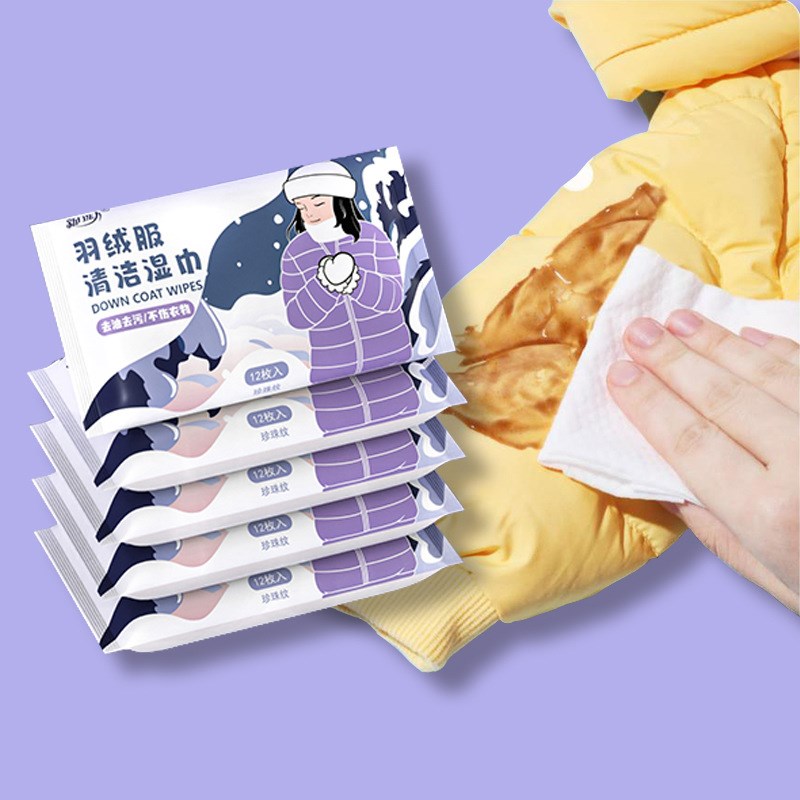 Fall Winter Clothing Stain Remover Wipes Disposable No Hand