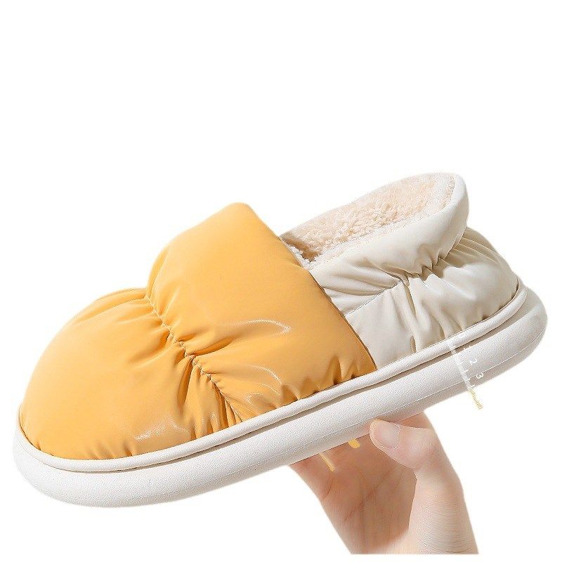 Winter Waterproof Cotton Slippers Thick AntiSlip Indoor Home