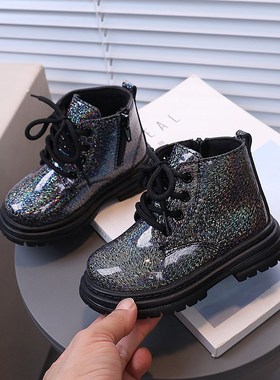 Kids Martin Boots Autumn Winter Fashionable Glossy Leather S