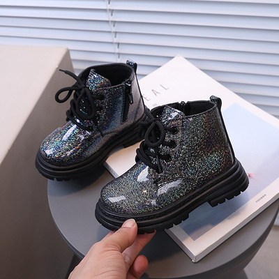 Kids Martin Boots Autumn Winter Fashionable Glossy Leather S