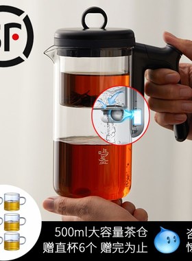 Tea Separator Cup with Glass Inner HeatResistant H4KEMZ8003