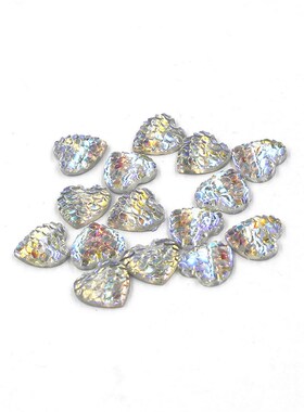 Heartshaped Fishscale Resin Drill Patch DIY 15 Colors 101214