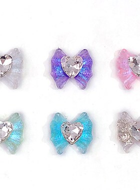 Transparent Shimmering Aurora Super Sparkling Heartshaped Di