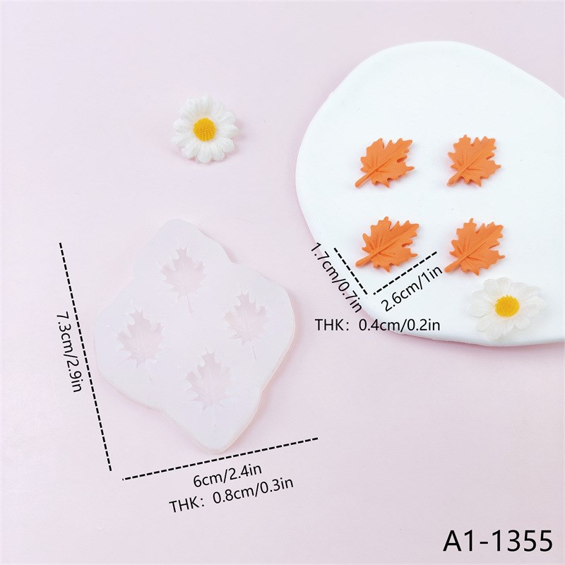 Mini Leaf Chocolate Fondant Silicone Mold Cake Baking Decora