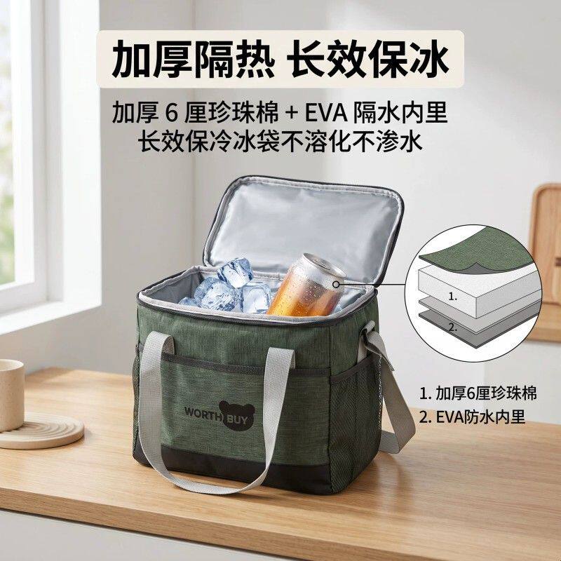 户外便携冰袋保温袋EVA防漏加厚大容量野餐冷藏包保鲜包保冷露营