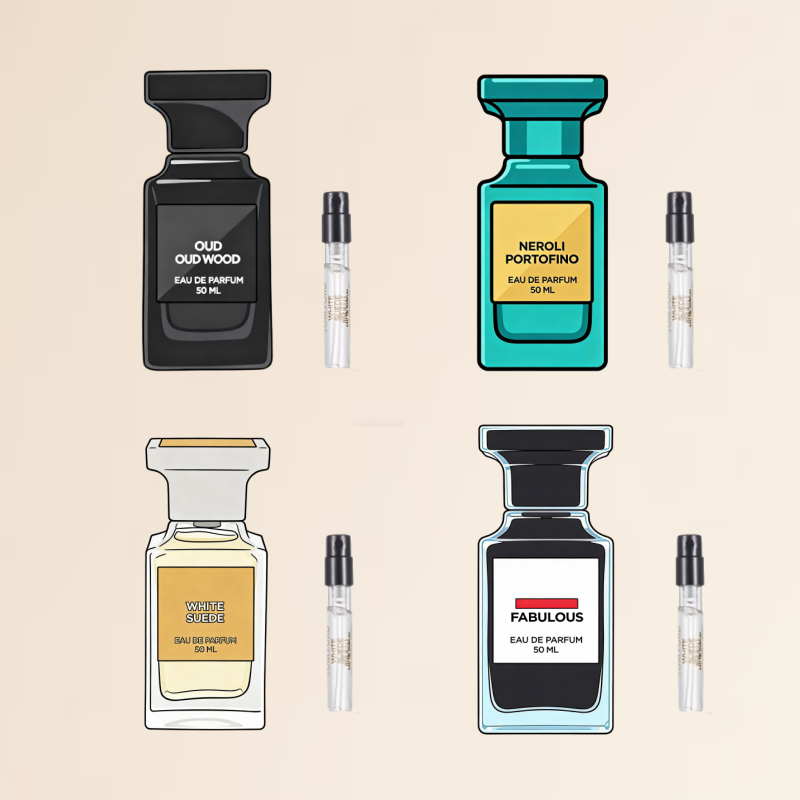 TF珍华乌木|白麝香|橙花油|咖啡玫瑰|落红樱桃|阳光琥珀|香水小样