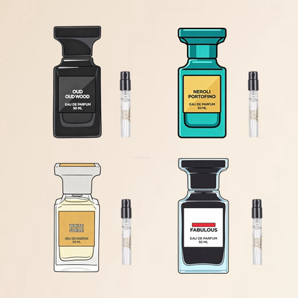 TF珍华乌木|白麝香|橙花油|咖啡玫瑰|落红樱桃|阳光琥珀|香水小样