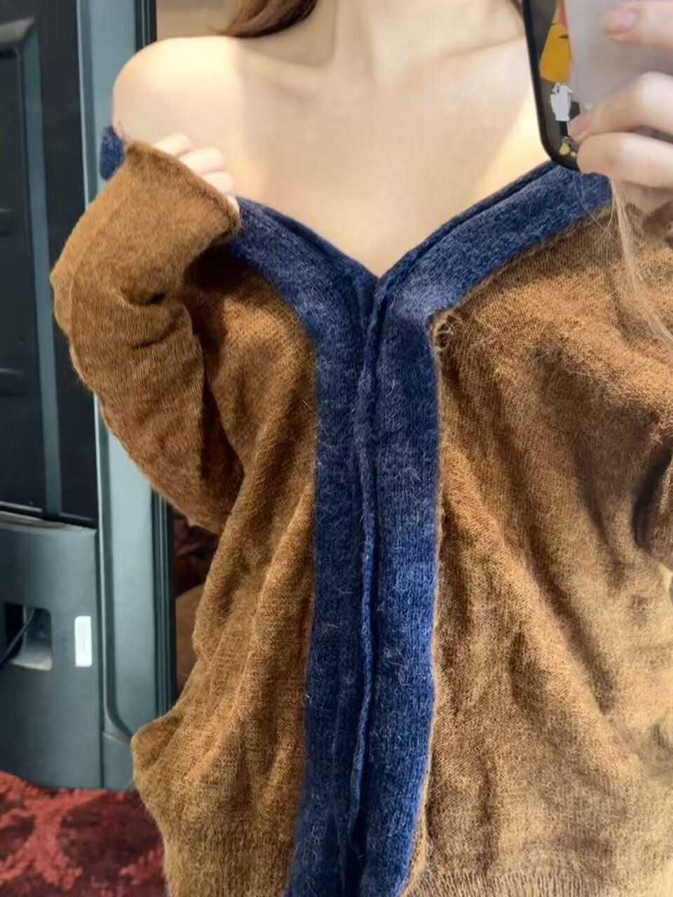 13311秋冬新款毛衣女宽松慵懒风针织衫上衣