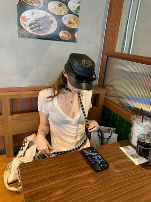 夏季V领针织宽松显瘦T恤女