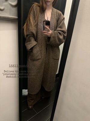 13311原创设计感小众复古毛呢