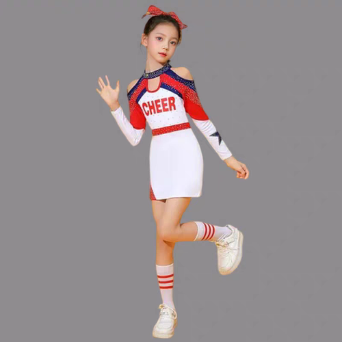啦啦操比赛服儿童啦啦队服花样滑冰艺术体操比赛服健美操表演服