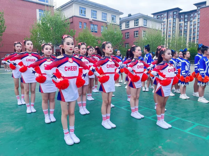 儿童舞蹈演出服服装拉拉队啦啦队比赛服团体运动会竞技表演健美操