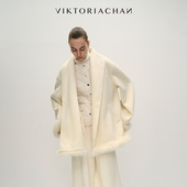 VIKTORIACHAN25 毛呢外套 落肩喇叭袖 26秋冬成衣系列新品 系带短款