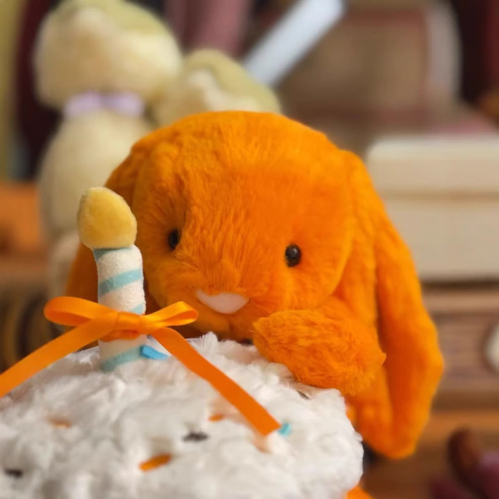 橙色橙邦尼兔蛋糕25周年限定爱马仕橙钥匙扣贴纸礼物