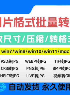 照片改格式webp tif png psd cr3 bmp raw图片格式转换jpg工具