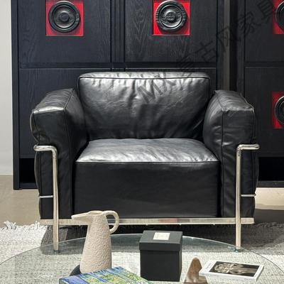 法式复古风不锈钢别墅羽绒沙发