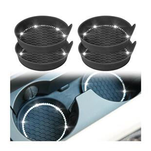 汽车镶钻水杯垫车载车用车内钻石水钻带钻全钻硅胶防滑隔热杯托垫