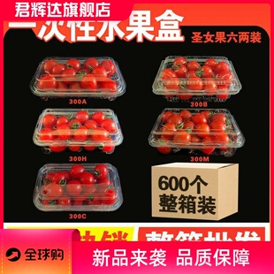 300c水果盒带盖一次性透明果蔬盒加厚食品级打包盒草莓西瓜保鲜盒