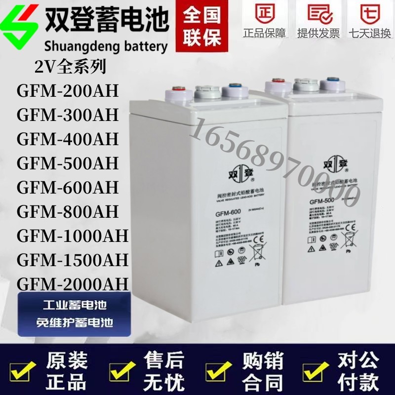 双登蓄电池GFM-200 2V300AH2V500AH2V600AH2V800AH2V1000AH直流屏