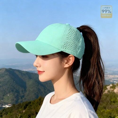 透气遮阳款棒球帽大头围速干帽春夏季薄款鸭舌帽运动棒球帽防晒帽