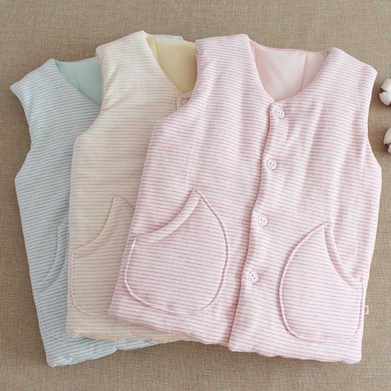 纯棉花秋冬男女宝宝纯棉加厚马甲