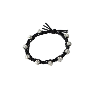 编织水钻头绳皮套简约气质高耐发绳网红韩版发圈扎发橡皮筋头饰女