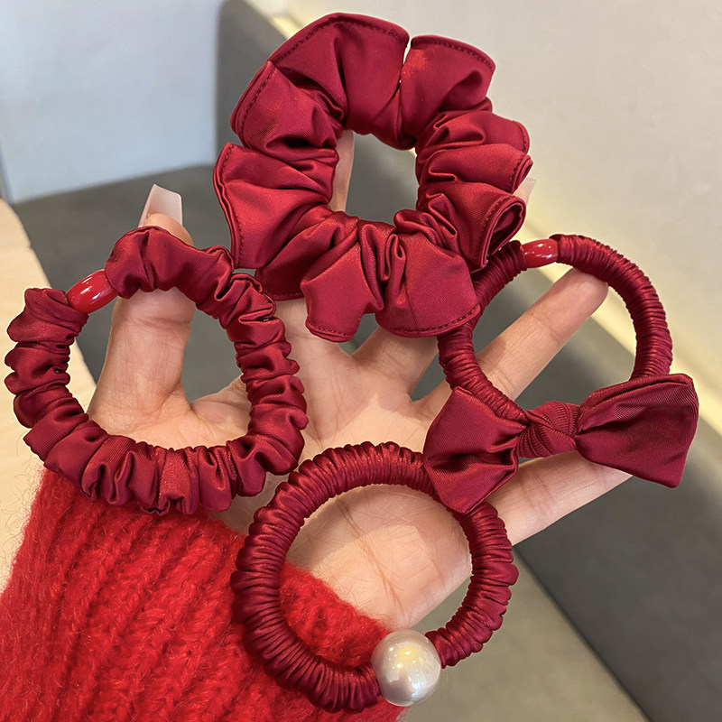 新年喜庆红色布艺发圈头绳女高弹力不伤发皮筋扎头本命年马尾发绳,饰品/流行首饰/时尚饰品新,发饰,淘宝优惠券,粉丝福利购,淘宝优惠卷