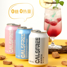 无卡工坊无糖苏打气泡水330mL*24罐0糖0卡0脂饮料弱碱性