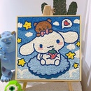 三丽鸥玉桂狗diy肌理画石英砂手工材料包卡通填色装 饰画数字油画