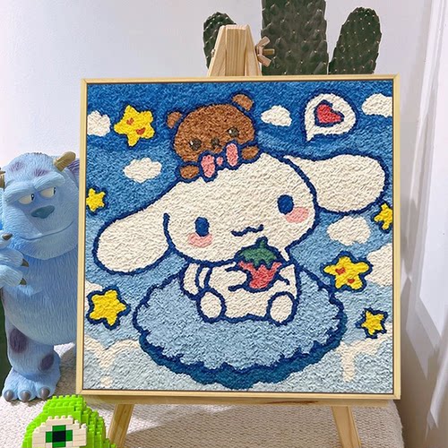 卡通diy石英砂肌理画手工装饰画