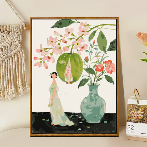 艺术花卉diy数字油画装饰画